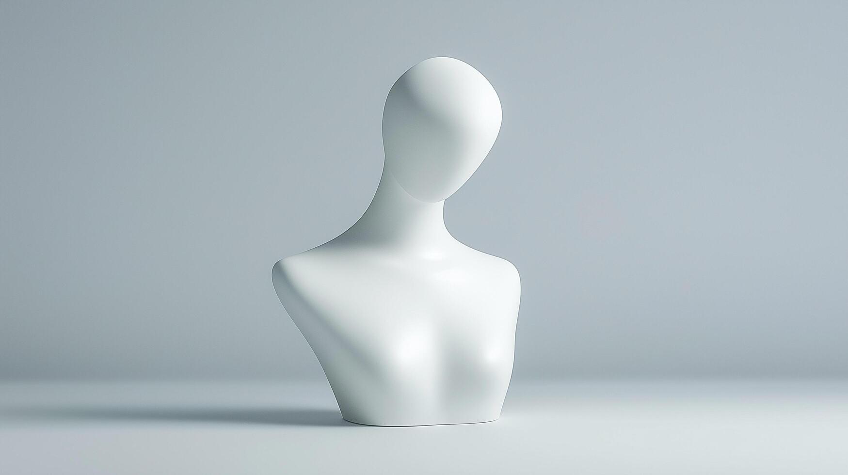 Sleek White Mannequin for Jewelry Showcasing photo