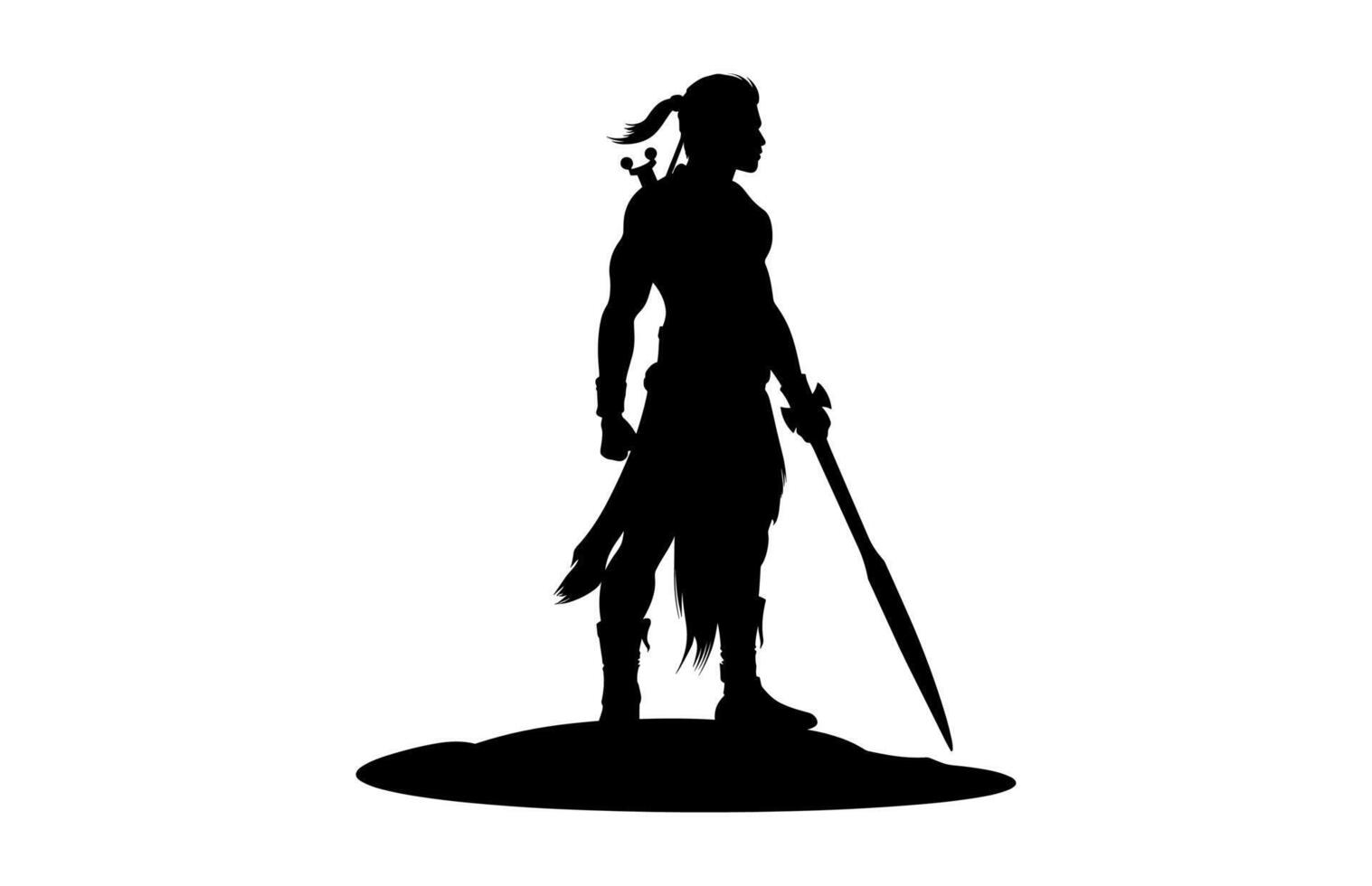Warrior Silhouette Clipart vector