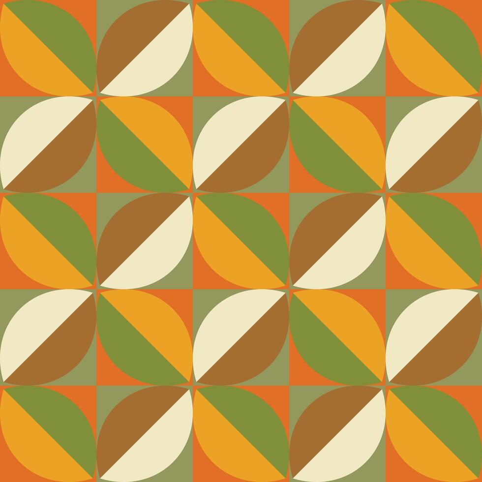Seamless abstract autumn background, autumn geometric pattern background,. vector