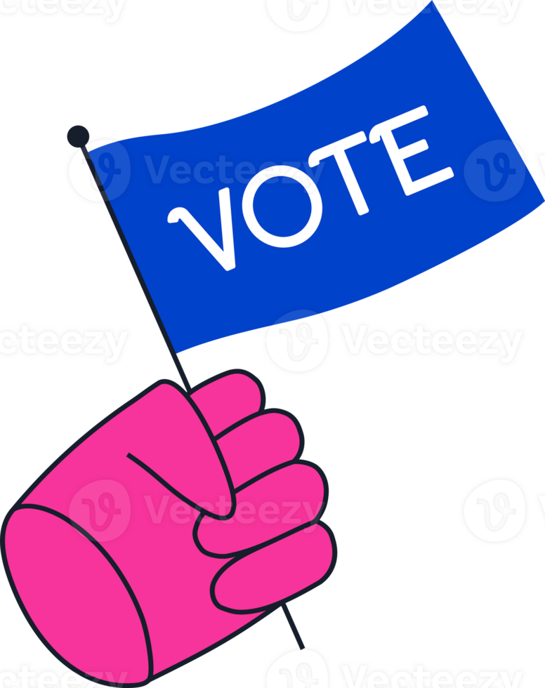 Vote sticker modern colorful style png