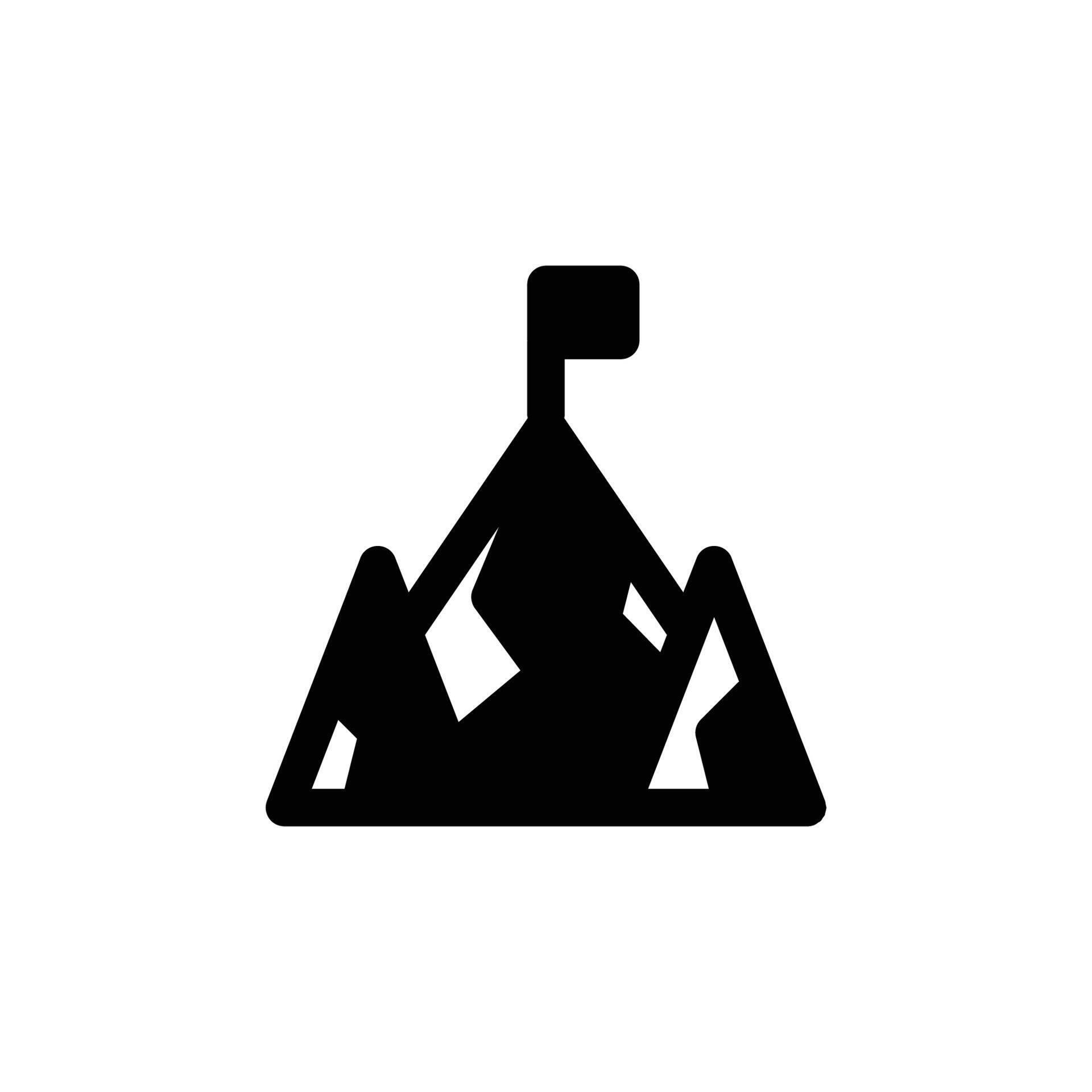 summit mountain icon solid style 49231828 Vector Art at Vecteezy