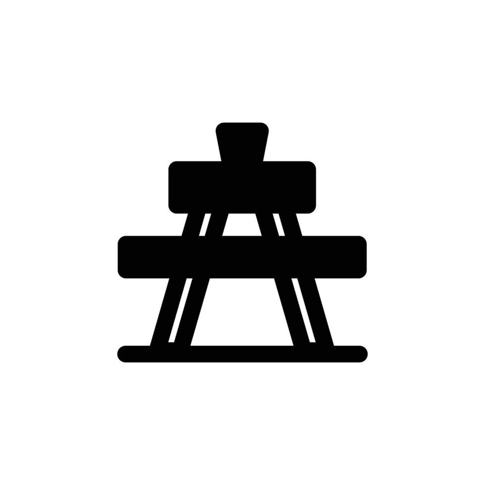 picnic table icon solid vector