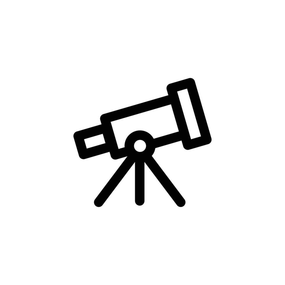 telescope icon line style vector