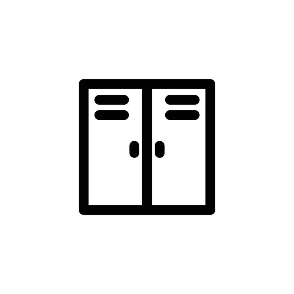 locker icon line vector