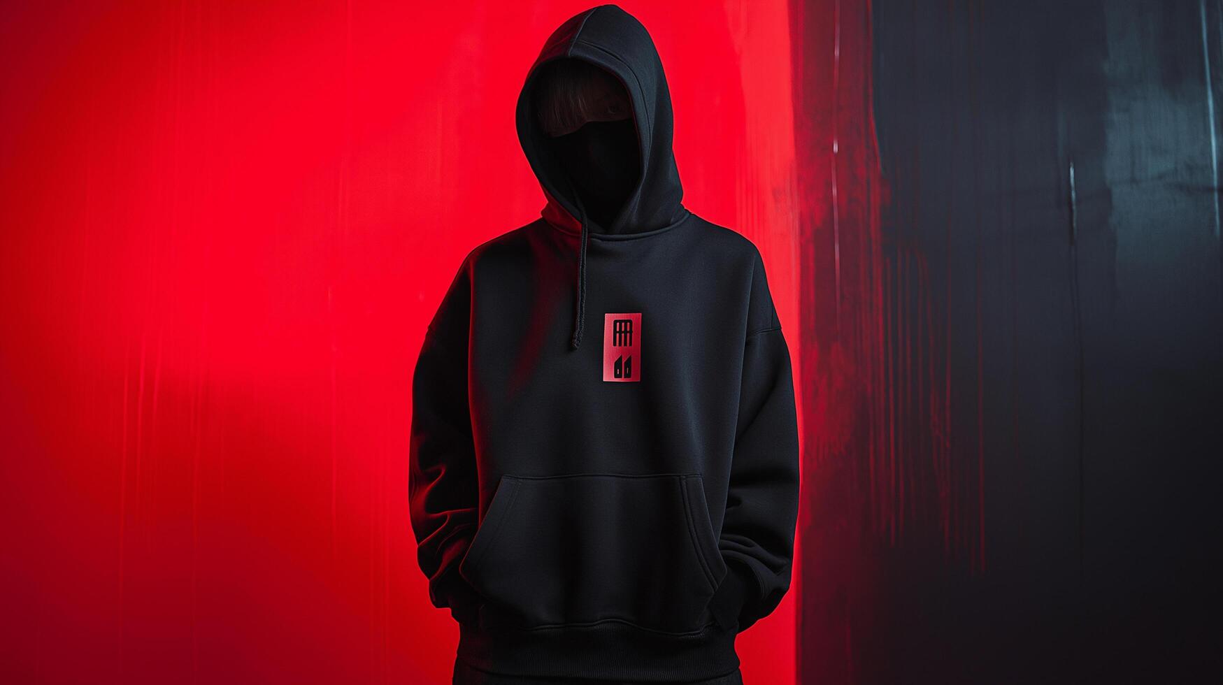 Black Hoodie Modeled with Elegance photo