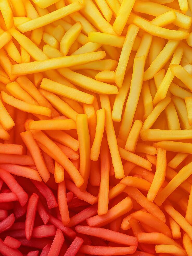 French Fries in a Rainbow Gradient photo
