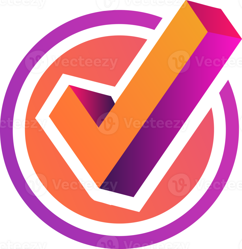 Verifiied symbol in circle template modern color png