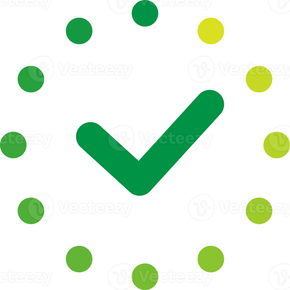 Load completed progress checkmark gradient color png
