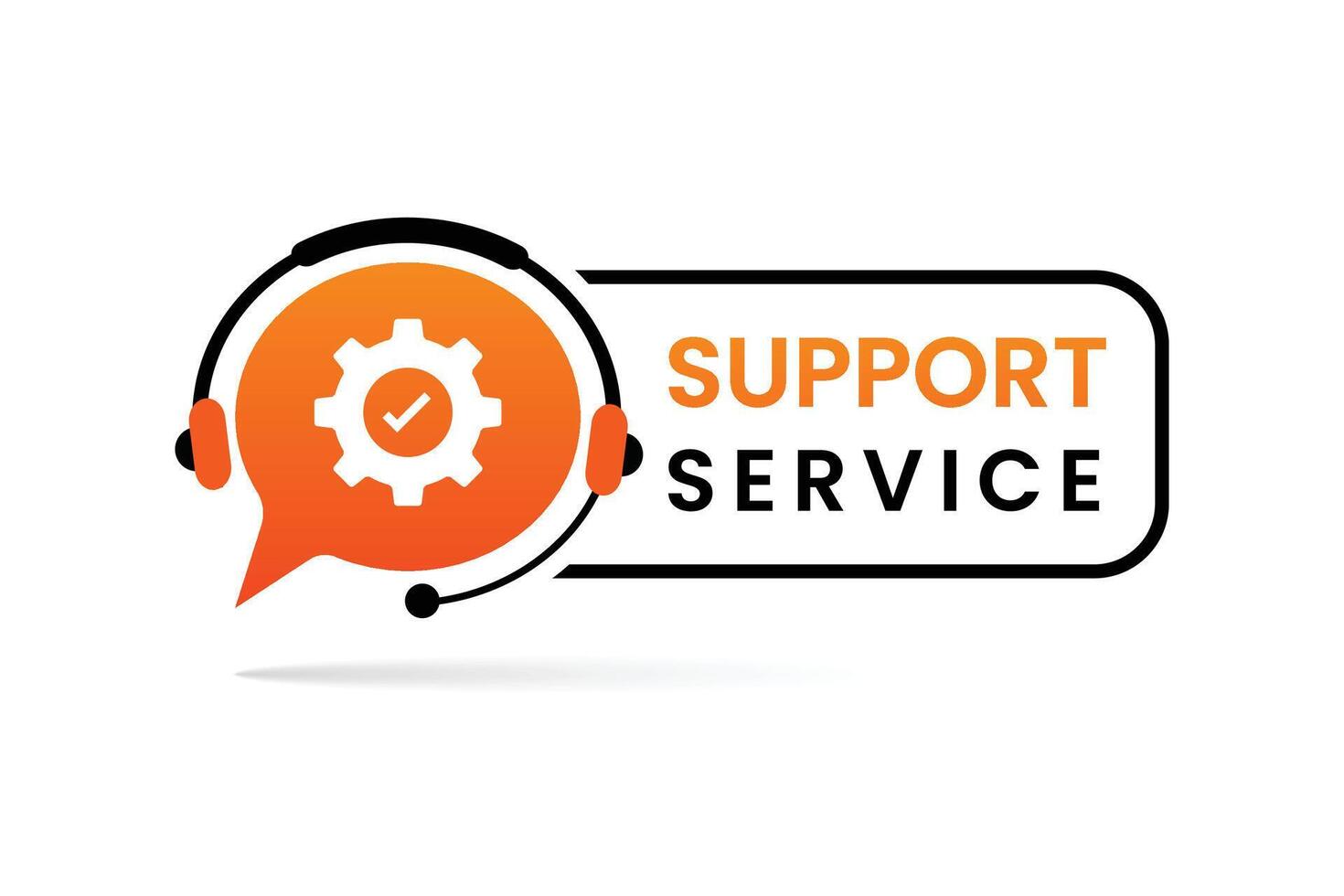 support service hotline icon vector