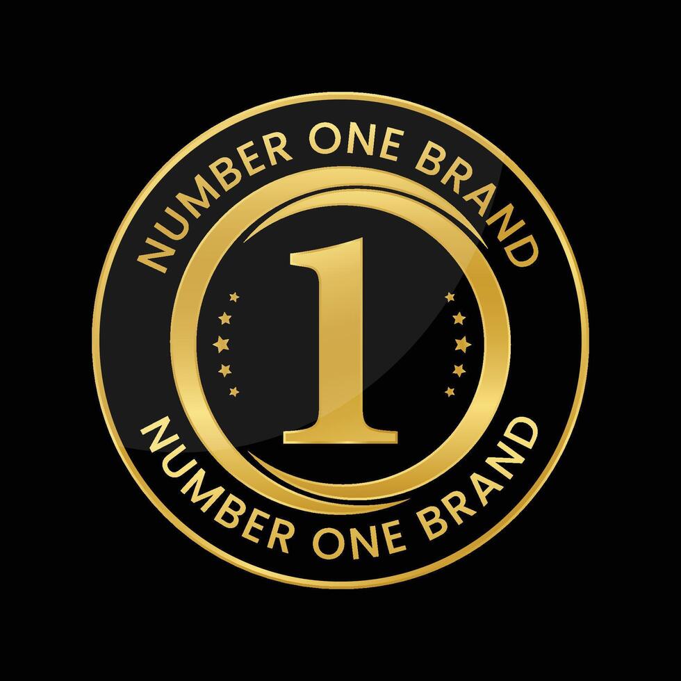 number one brand premium quality sign vector
