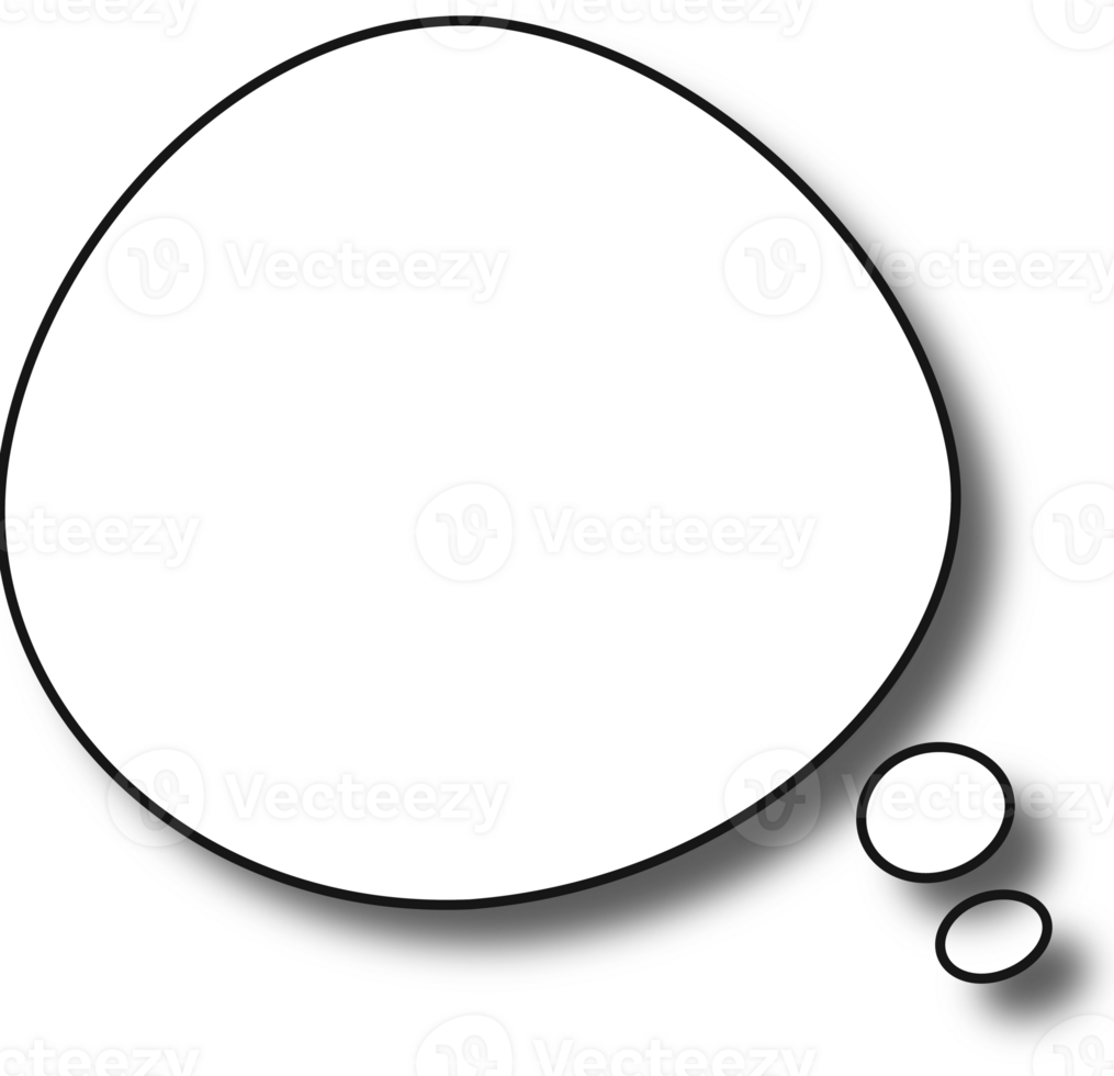 Speech bubble white color with shadow png