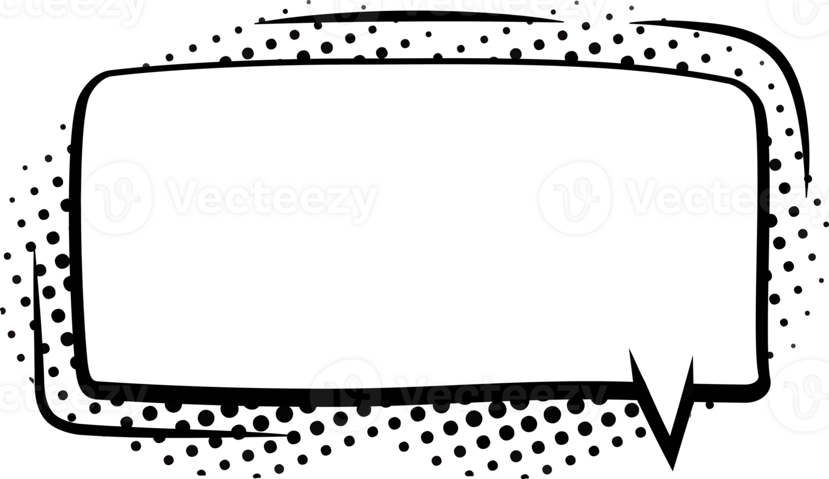 Speech bubble empty pop art style png