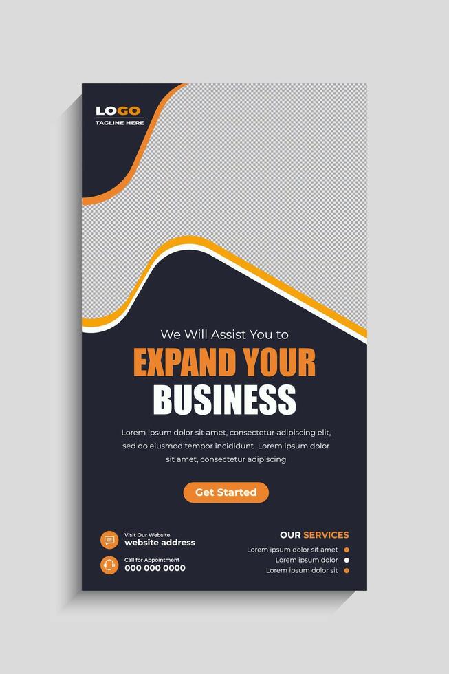Business Digital Marketing Promotion Social Media Post story vector