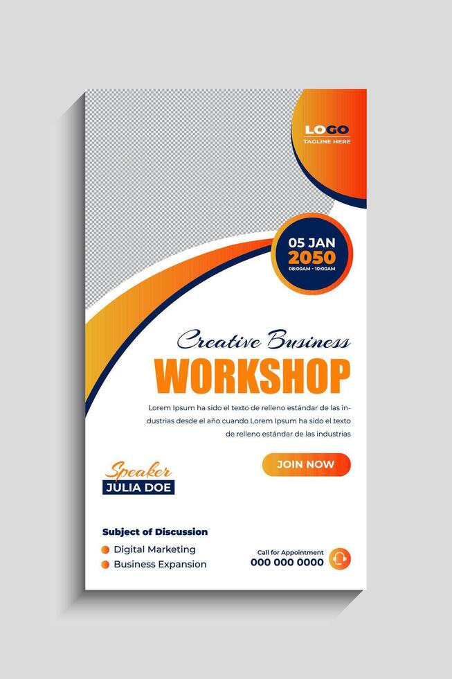 Workshop Flyer Idea Vector Art, Icons, and Graphics for Free Download