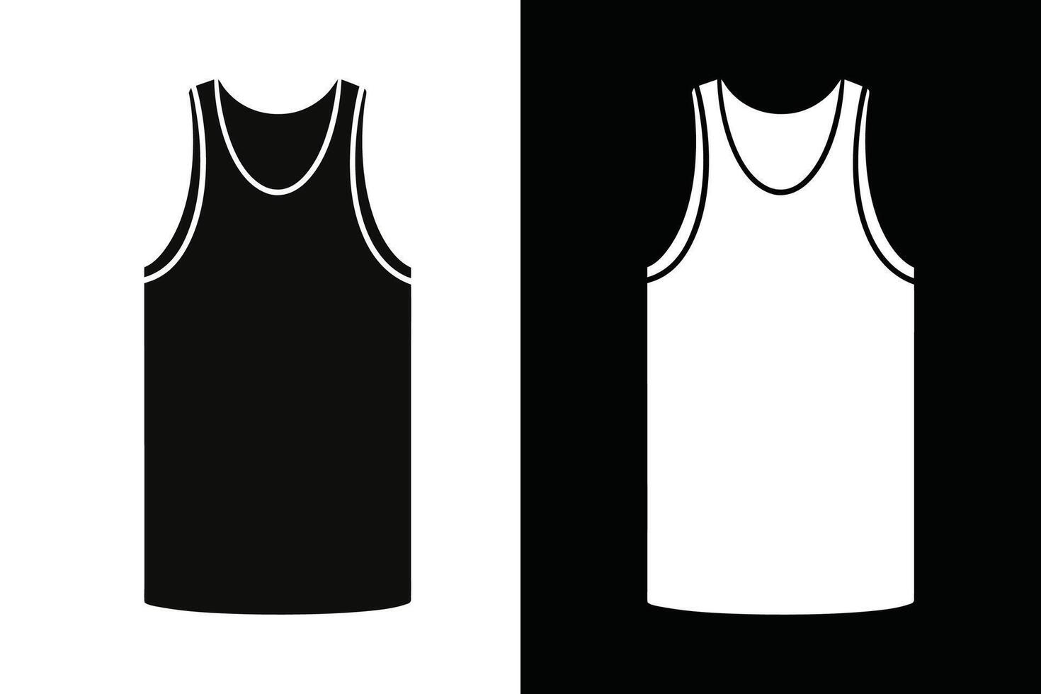 Men Tank Top Mock up vector