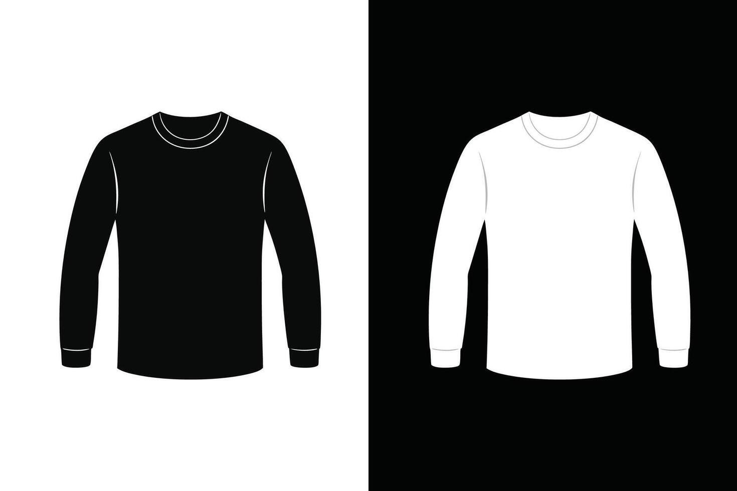 Unisex Long Sleeve T shirt Design Mock up vector