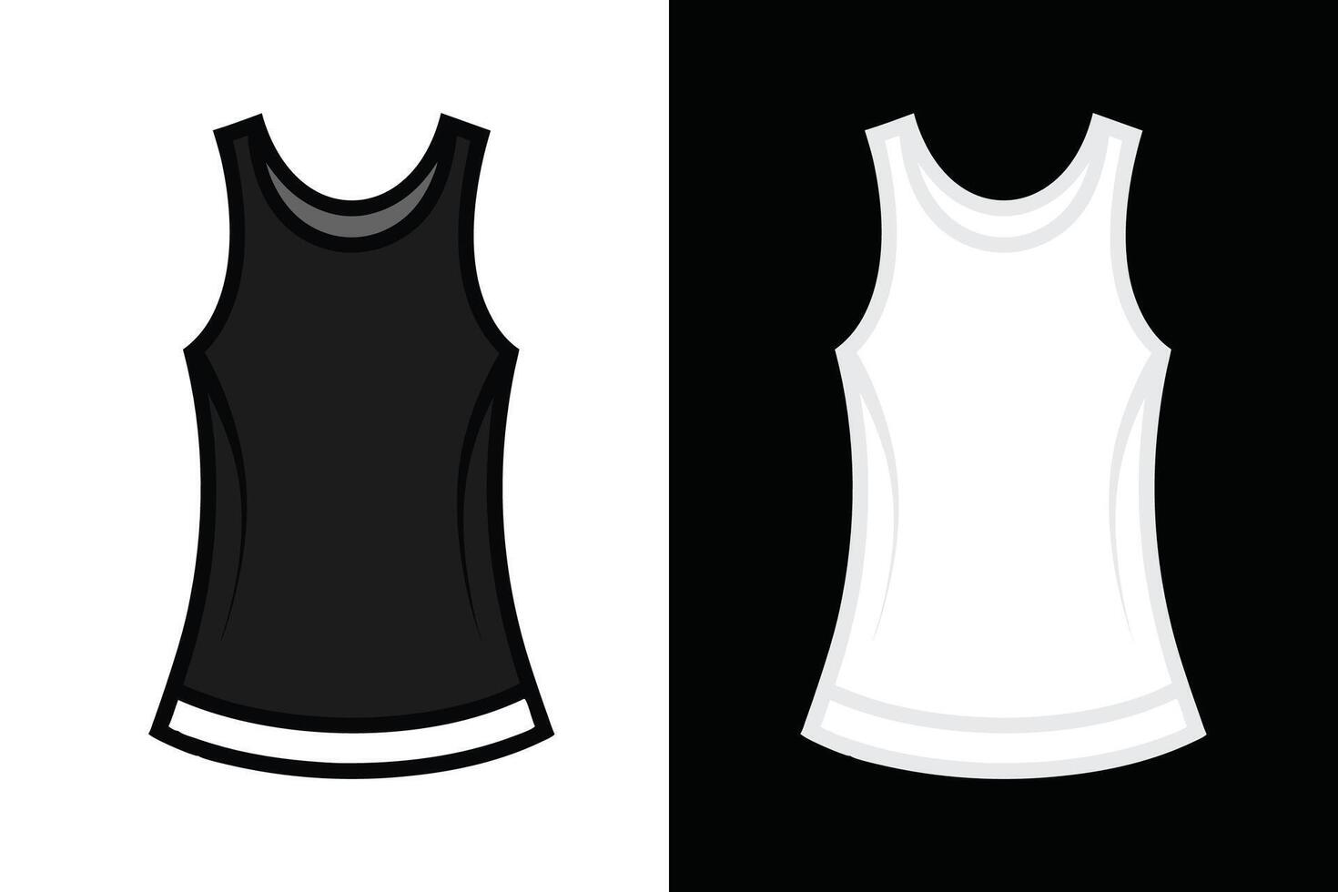 Women Tank Top dress Mock up vector