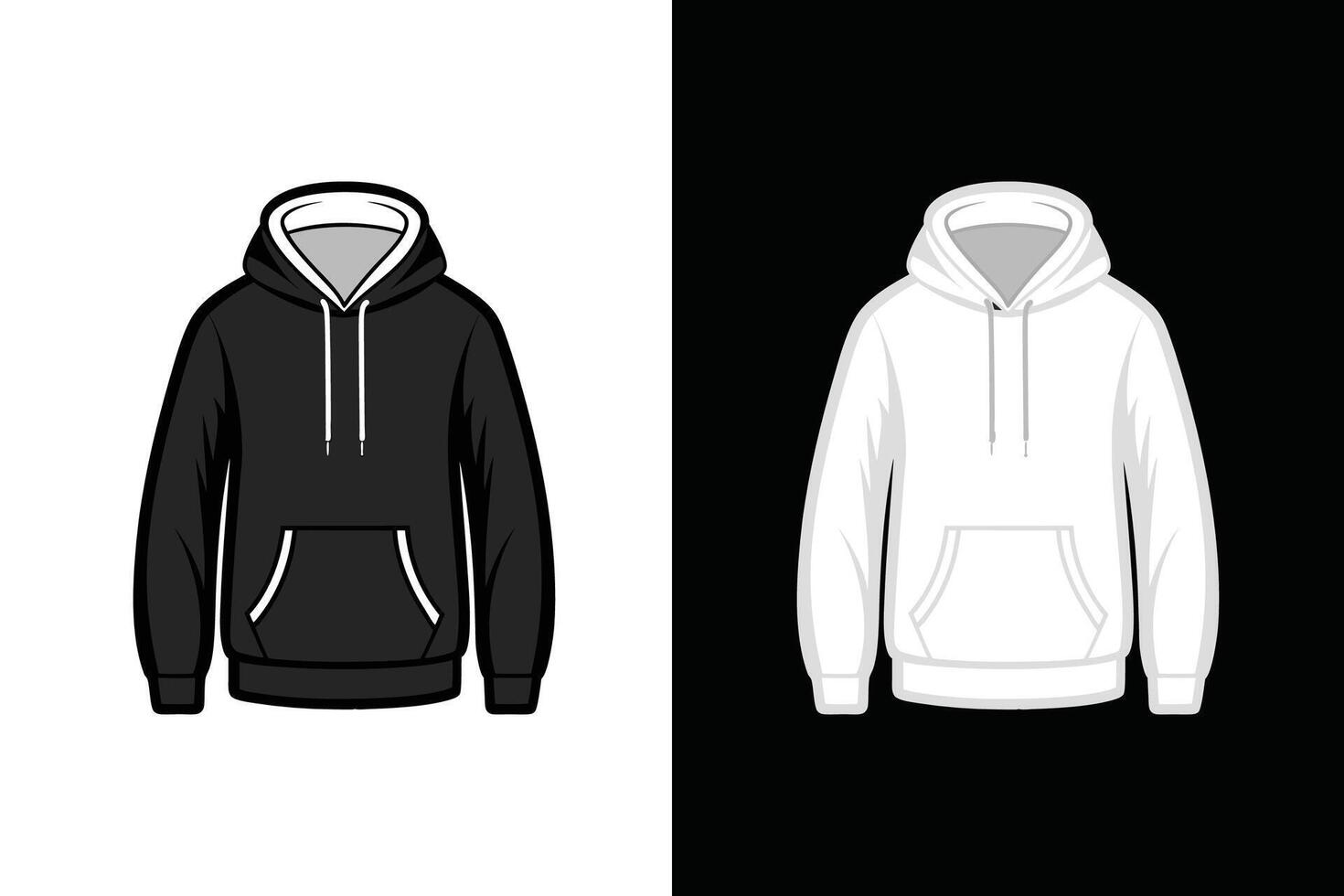 Hoodie Mock up Design Template vector