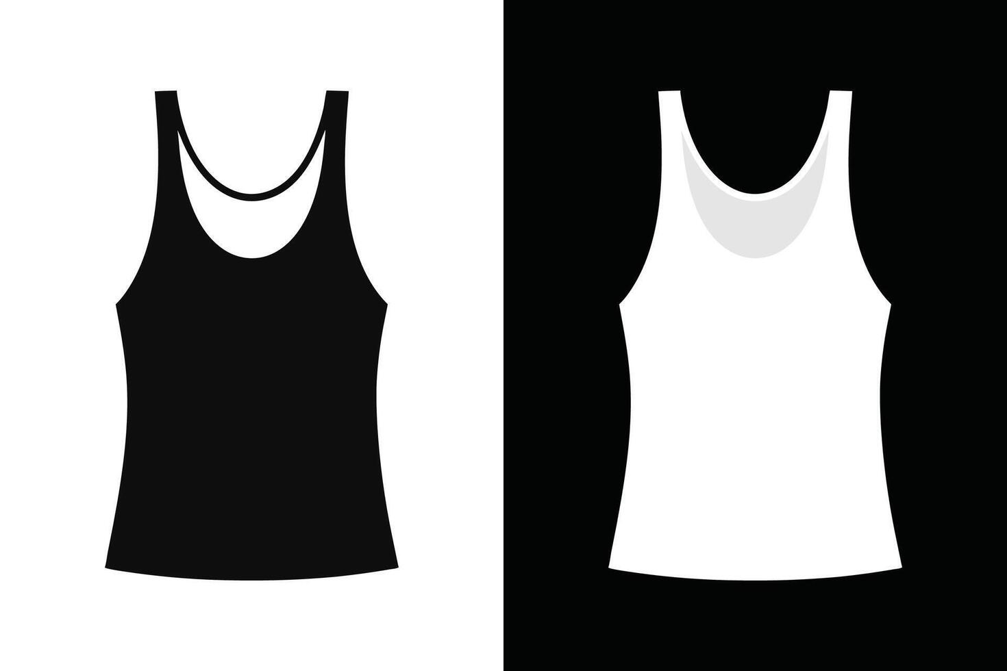 Women Tank Top Mock up illustration vector