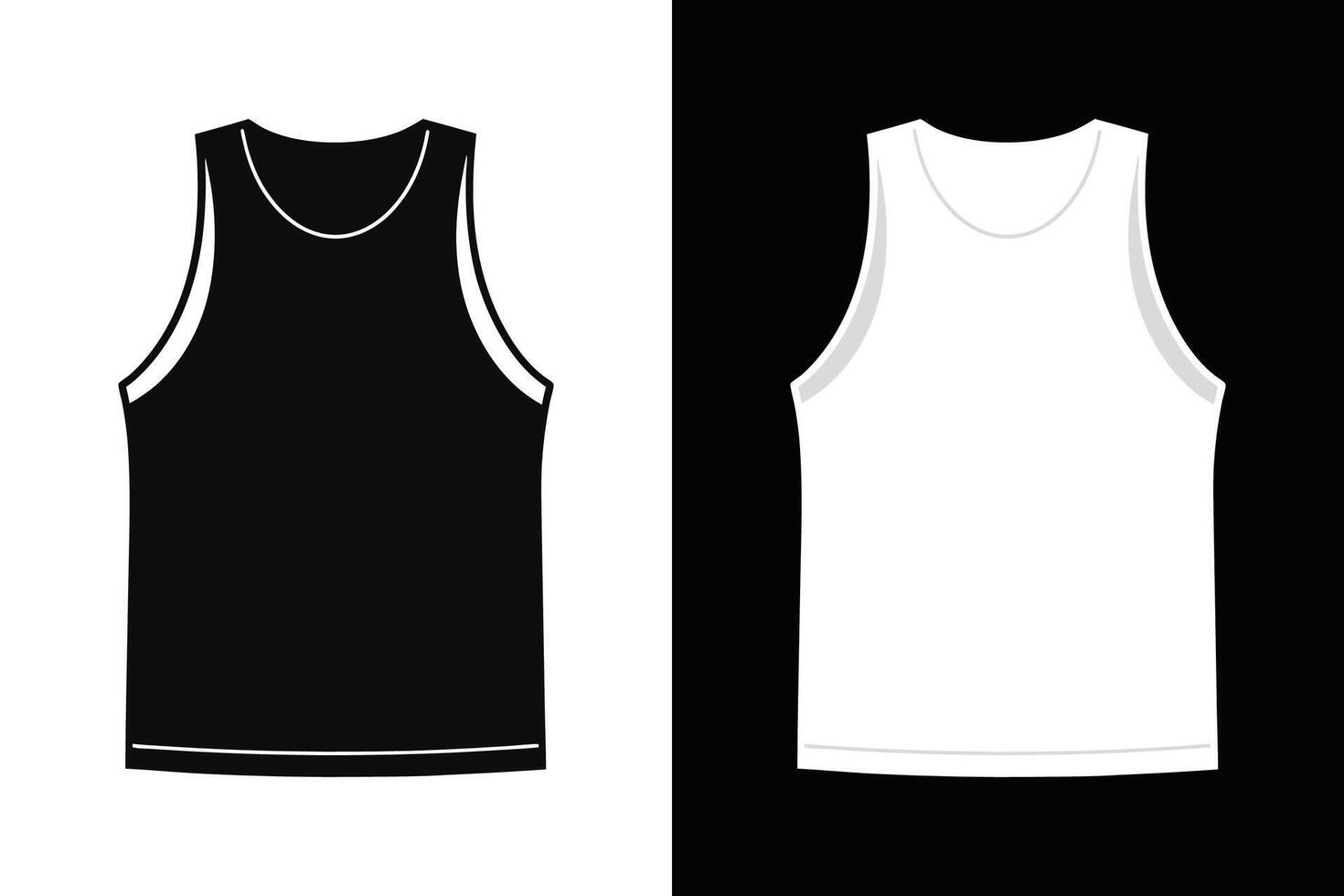 Men Tank Top Mock up illustration vector