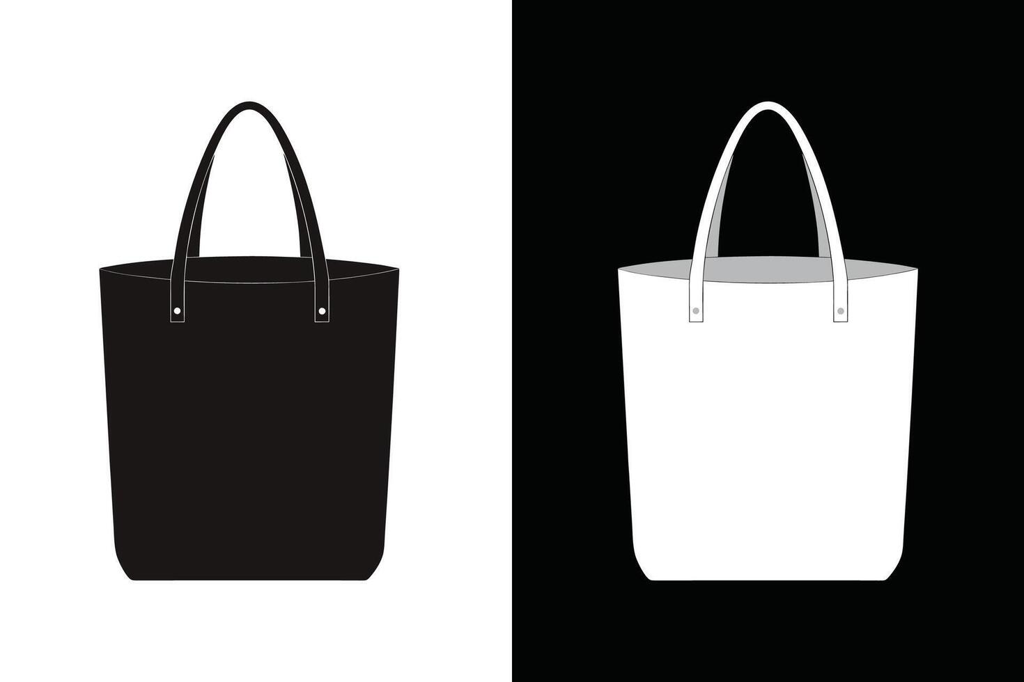 Modern simple Tote Bag Mock up vector