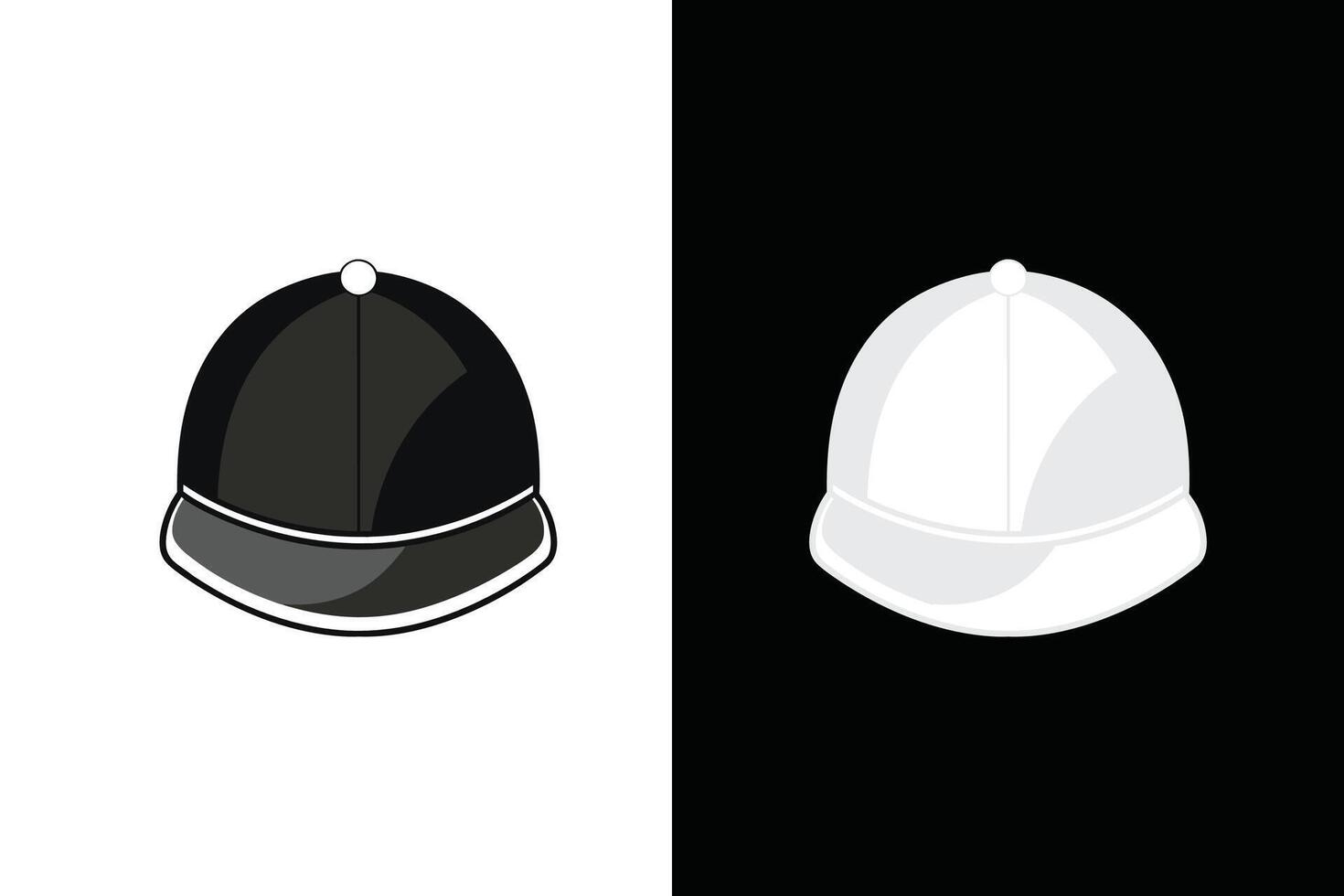 Round Cap Hat Mock up vector