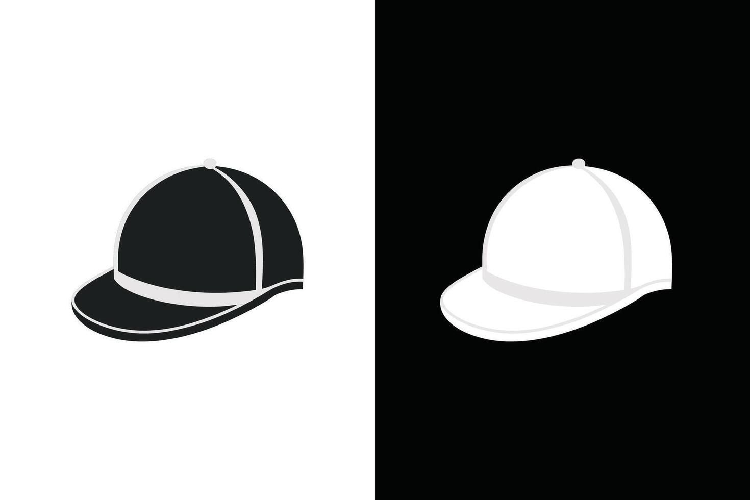 Black and white Cap Hat Mock up vector