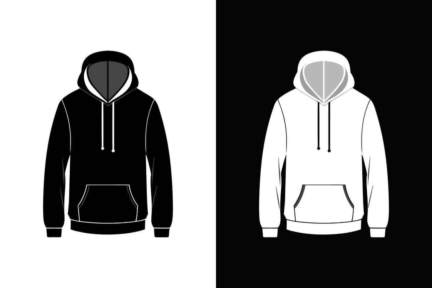 Hoodie Mock up Illustration vector