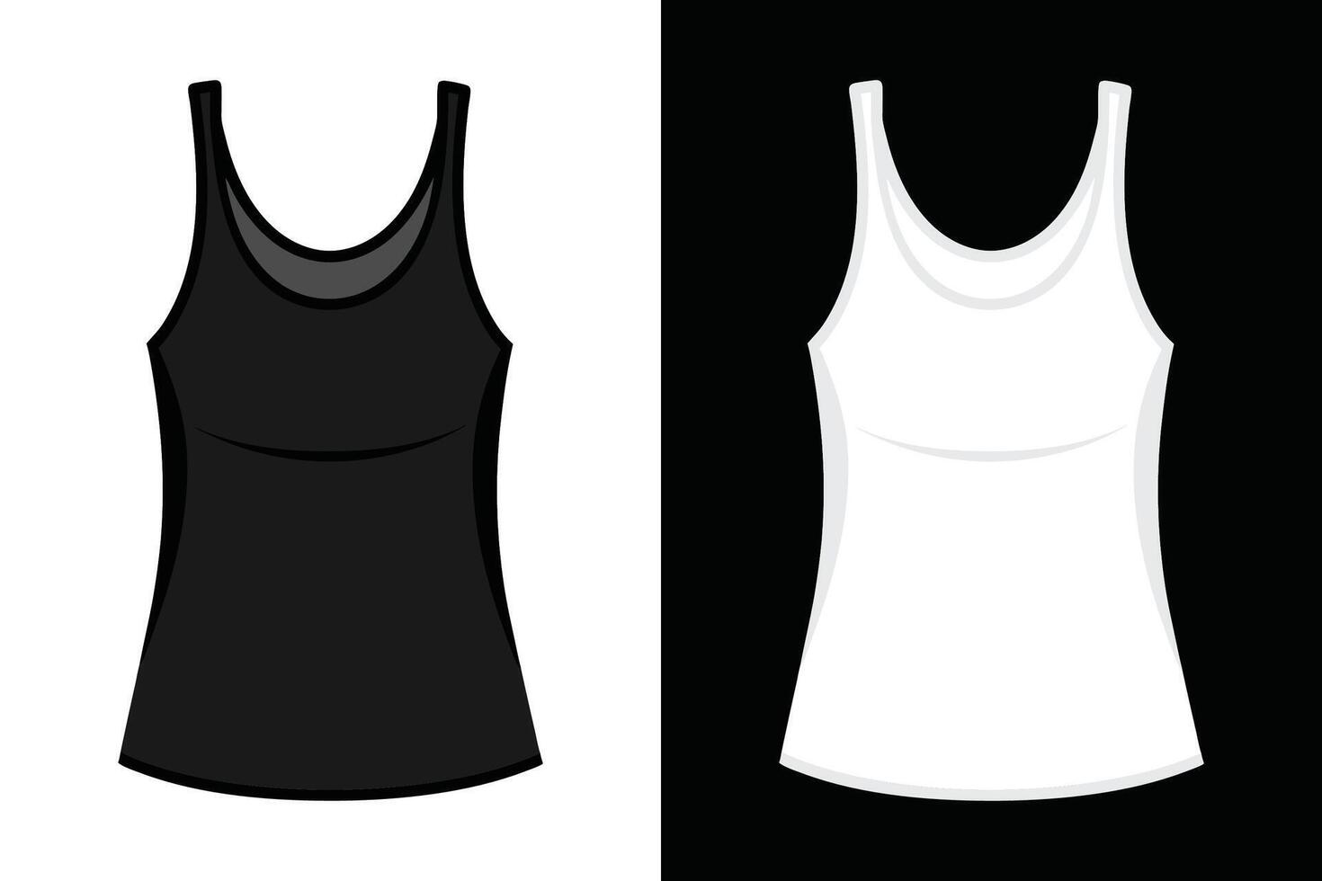 Women Tank Top t shirt Mock up vector