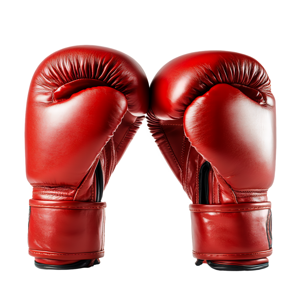 Red Boxing Gloves Isolated on Transparent Background png