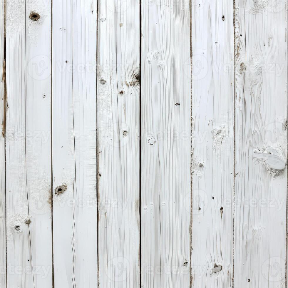 Whitewashed wood planks showing natural grain and knots in daylight photo