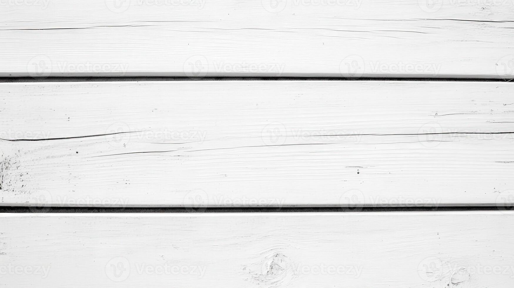 Distressed white wood planks with visible grain and texture details photo
