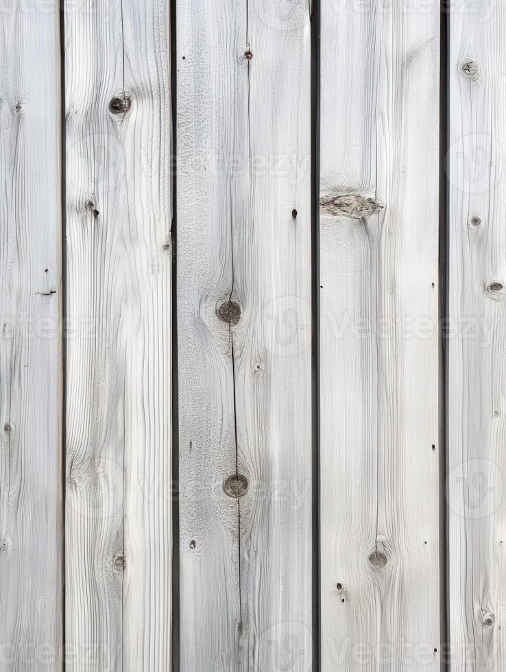 Natural wood planks with a weathered gray finish arranged vertically photo