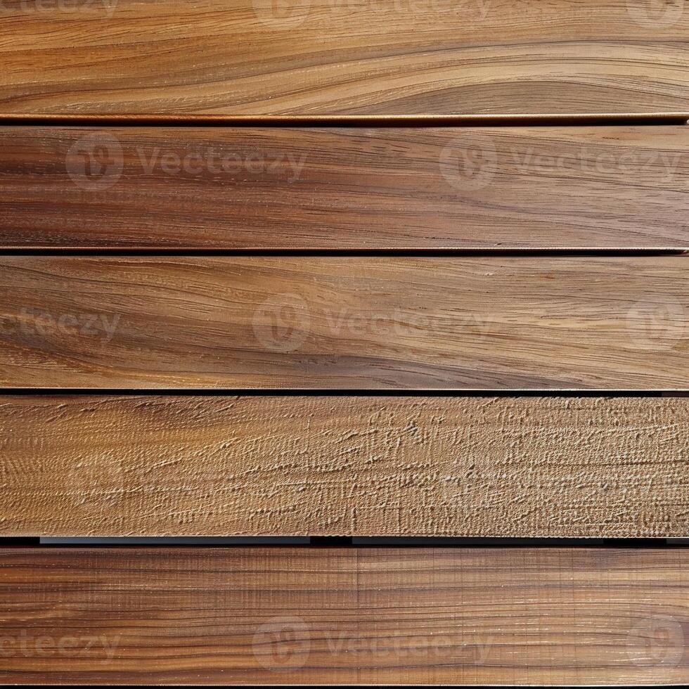 Wood decking boards arranged in a natural pattern for outdoor use photo