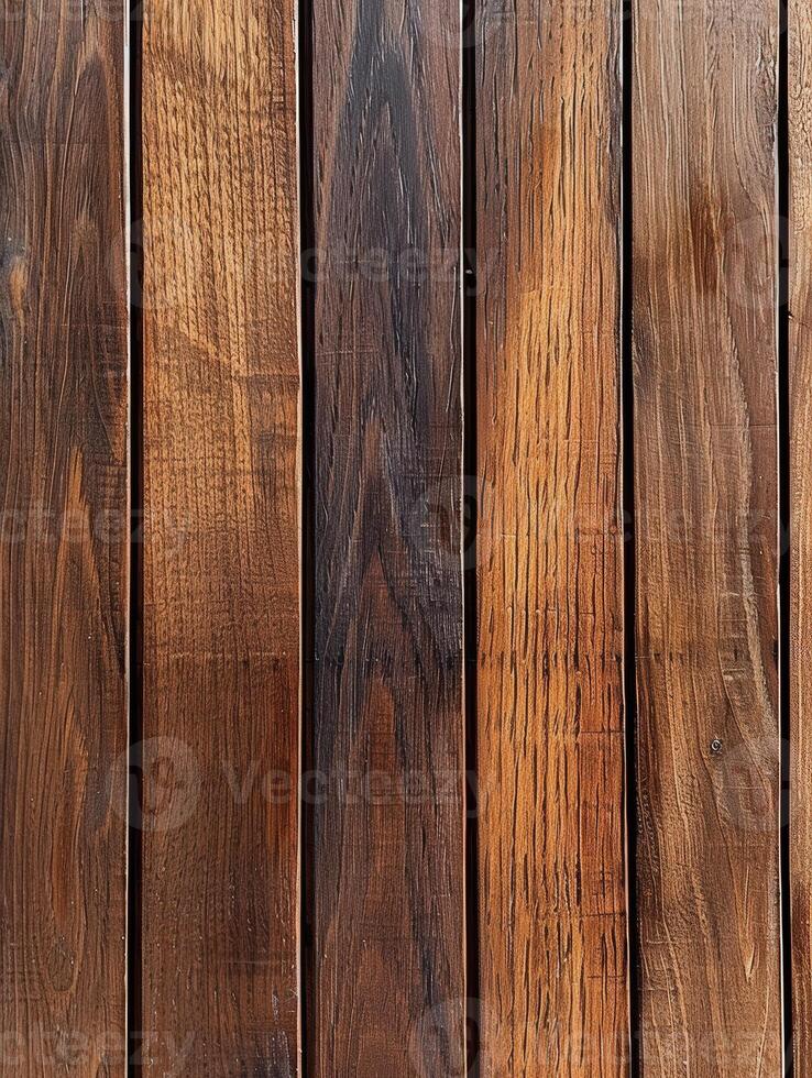 Durable wood decking planks arranged in a uniform pattern indoors photo