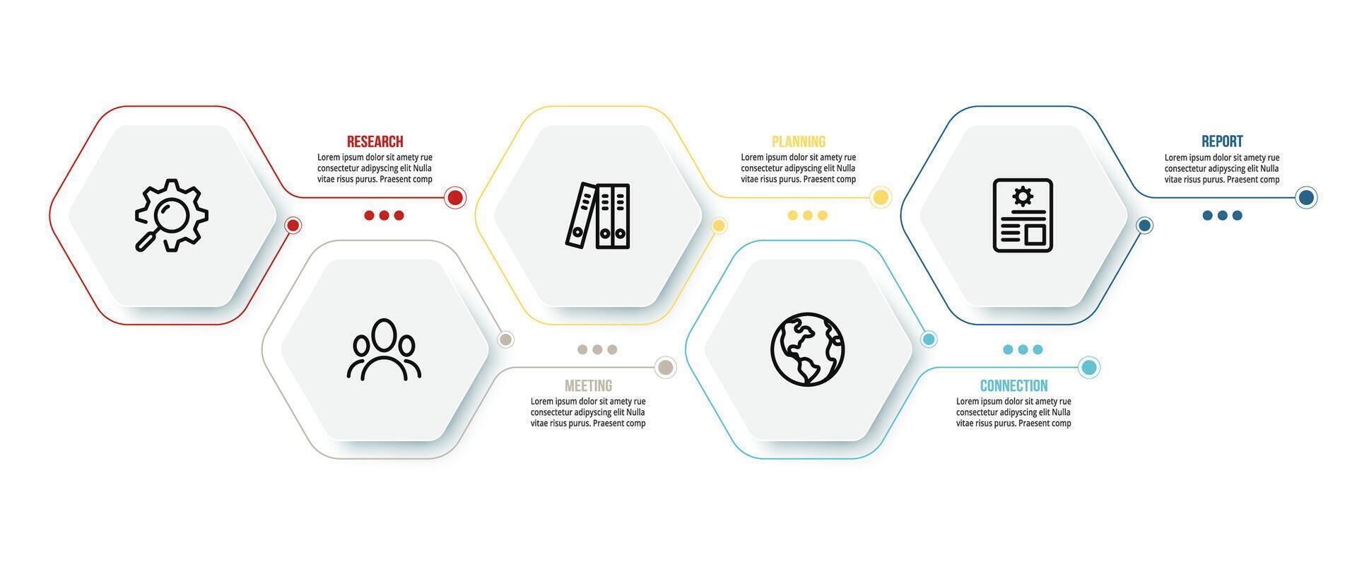 Timeline chart business infographic template. vector