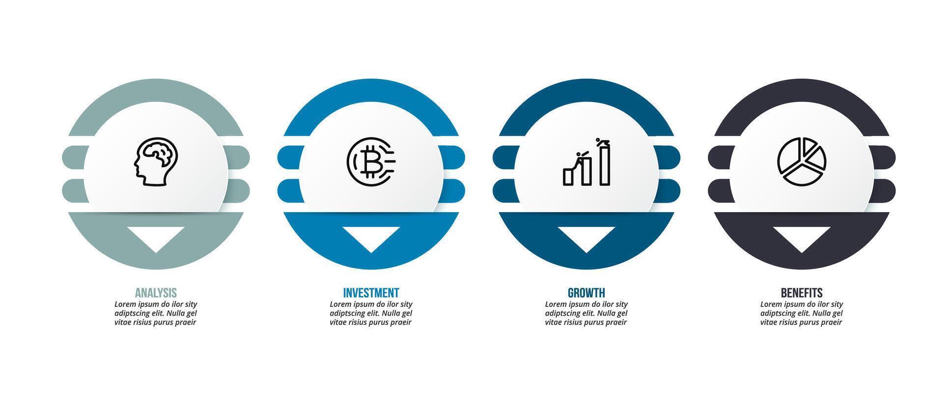 Business concept infographic template with option. vector