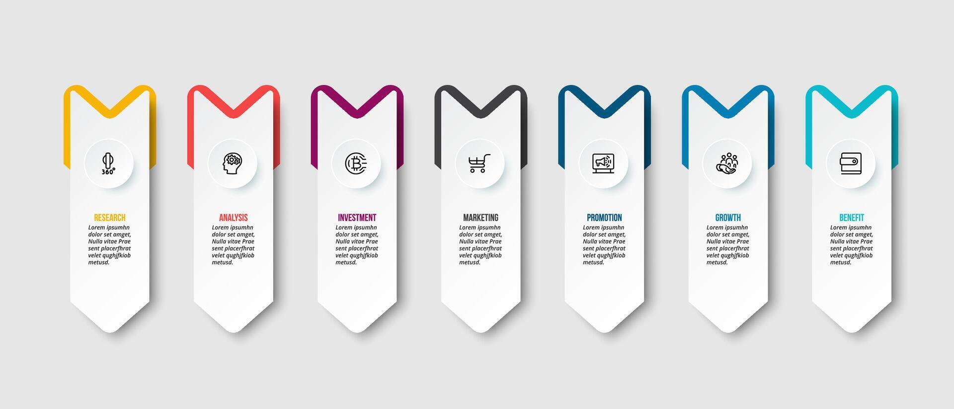 Infographic template with label option for presentation. vector
