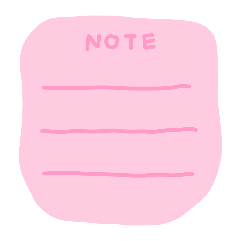 Cute Note Pad Lined Paper Pad Cute Note Pad Piece Pink Note Pad With Lined png