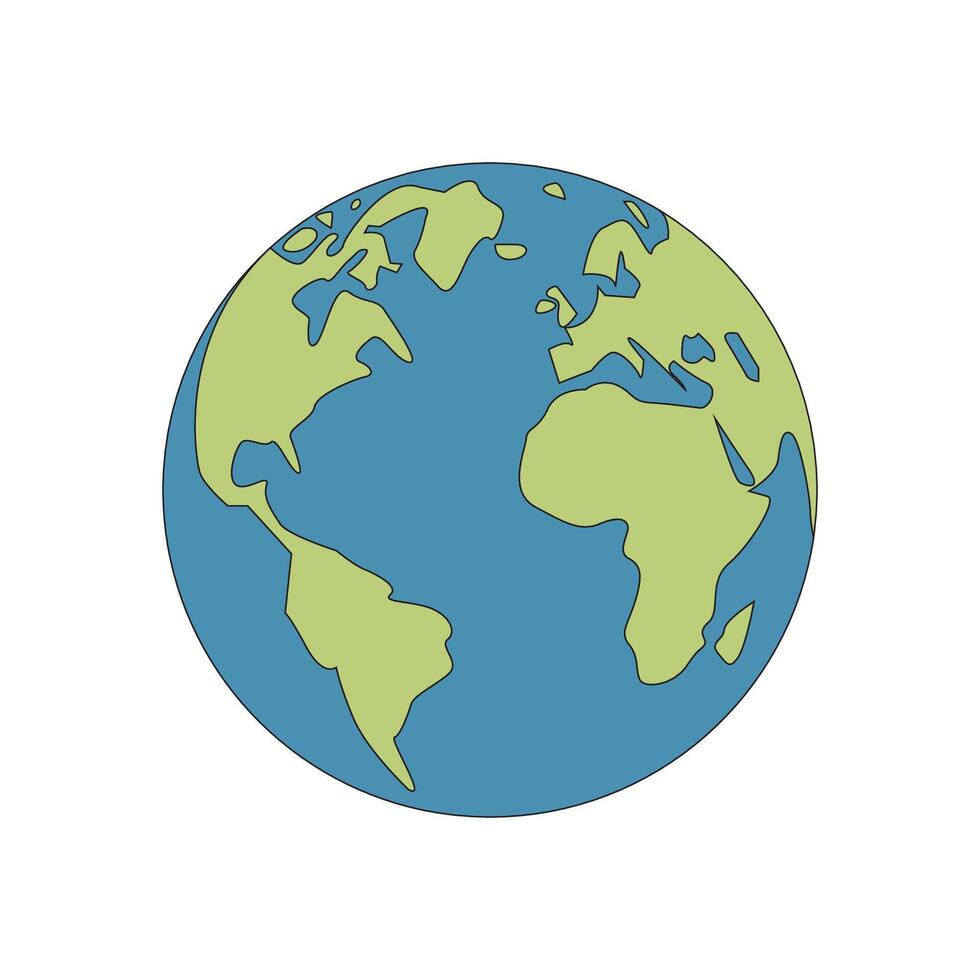 planet earth icon for design vector