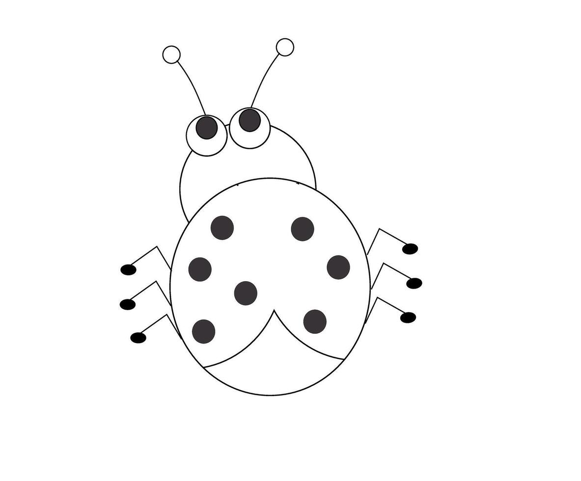 cute ladybug on white background vector