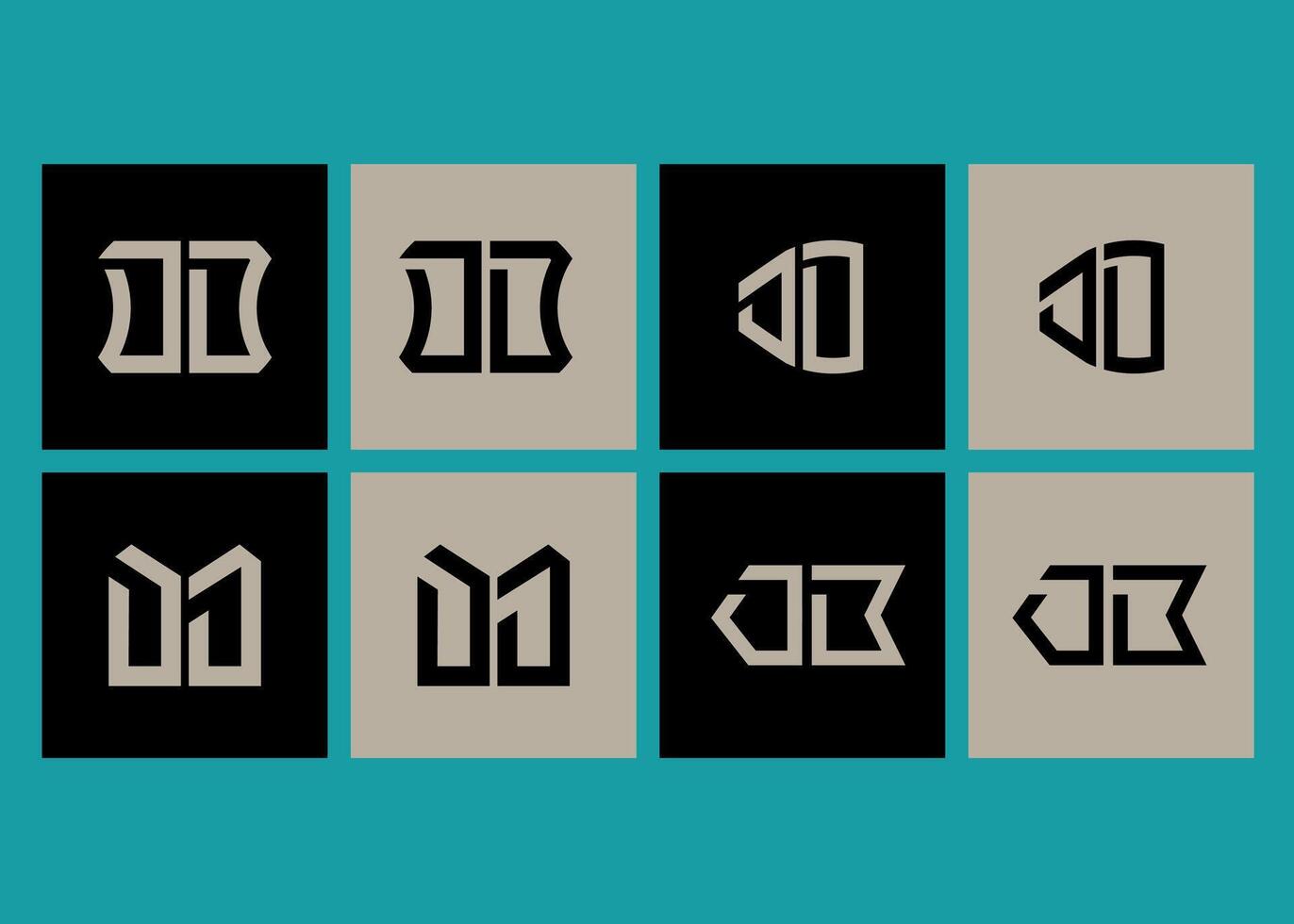 DD minimalist and classic logo set design.DD monogram polygonal and circle shape . DD unique design. vector