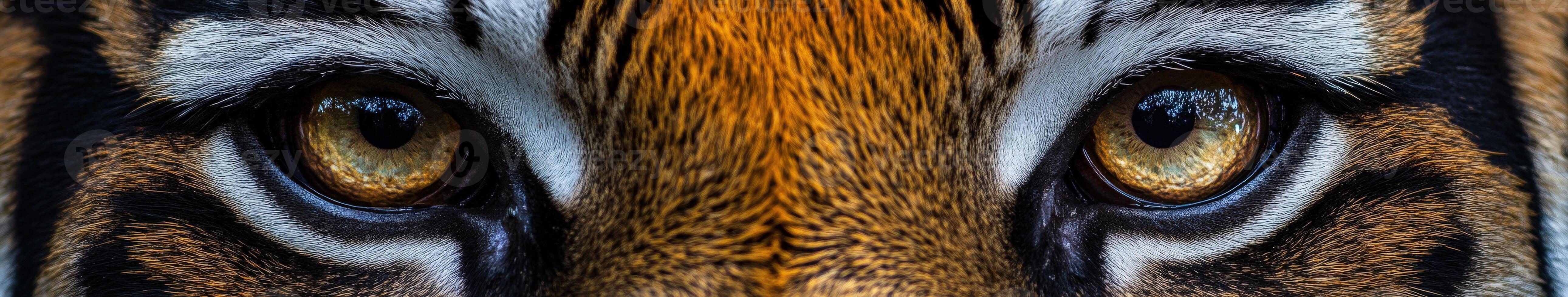 Close-up of a vivid tiger eye showcasing striking colors and patterns photo