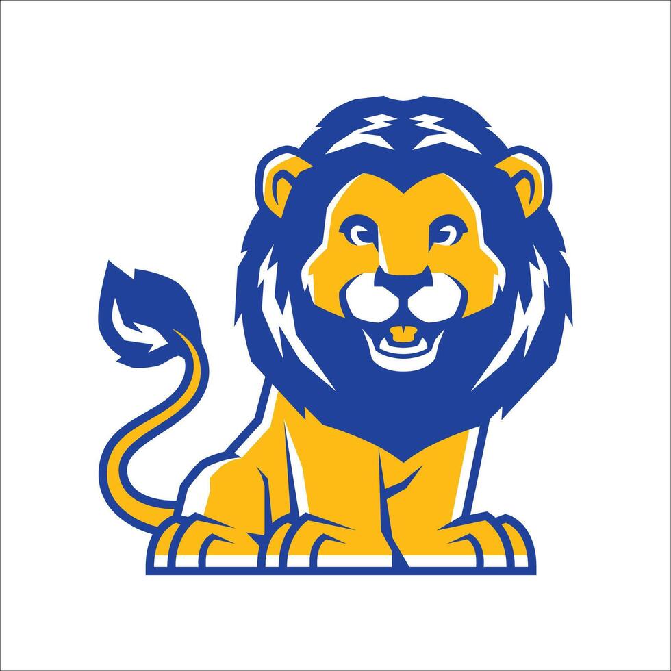 LION CARTOON MASCOT LOGO TEMPLATE vector