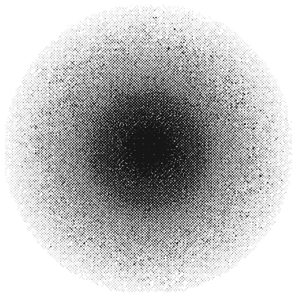 Circular Black and White Halftone Pattern vector