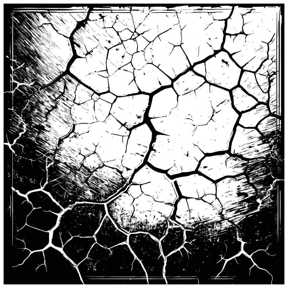 Cracked Surface Texture Illustration vector