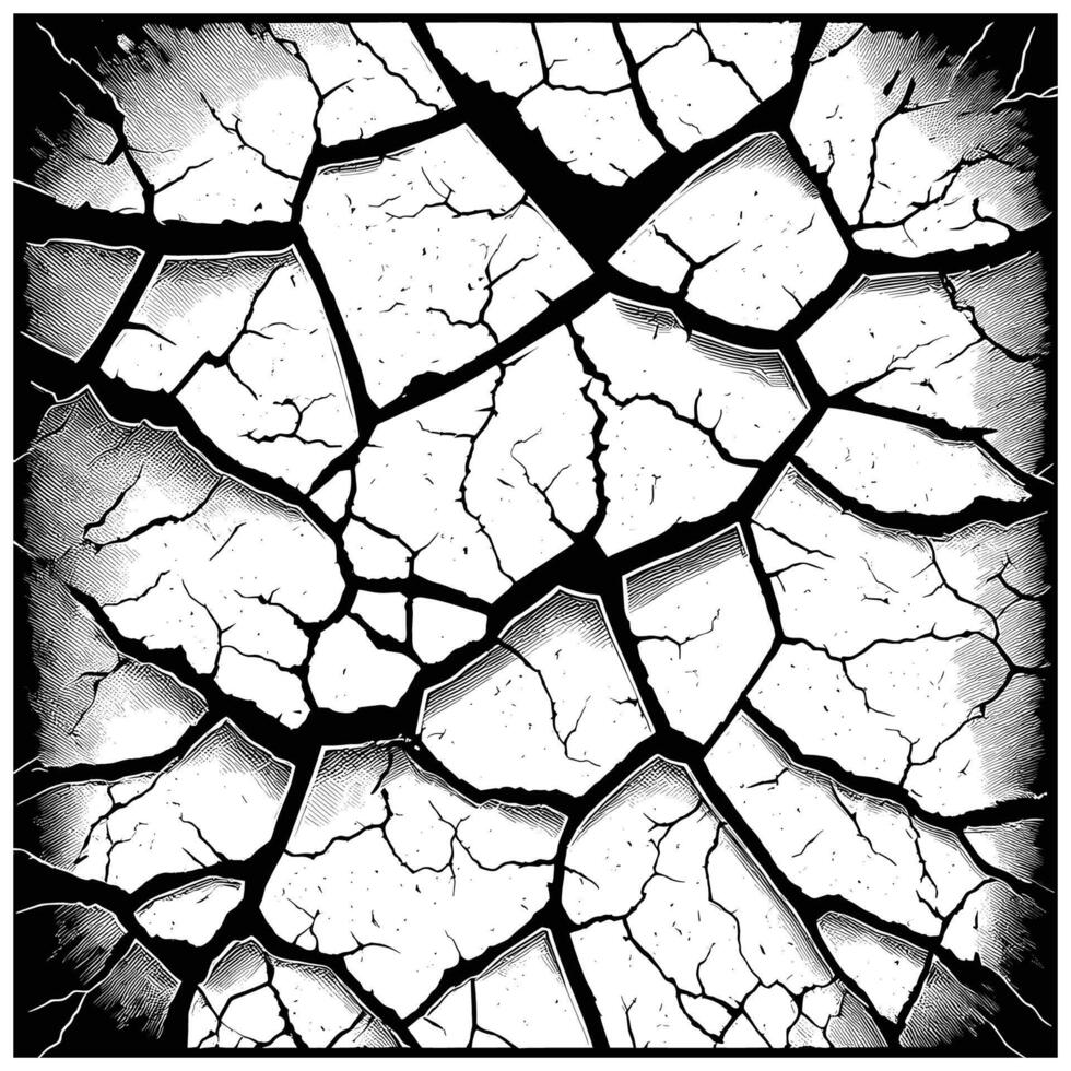 Cracked Surface Texture Pattern vector