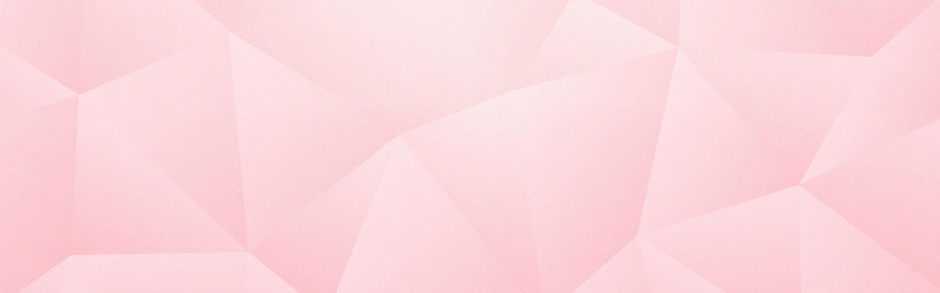 Pink polygon banner with texture grain design. Abstract geometric background. vector