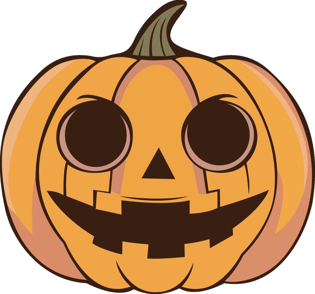 Halloween Pumpkin Design with Unique Expressions vector