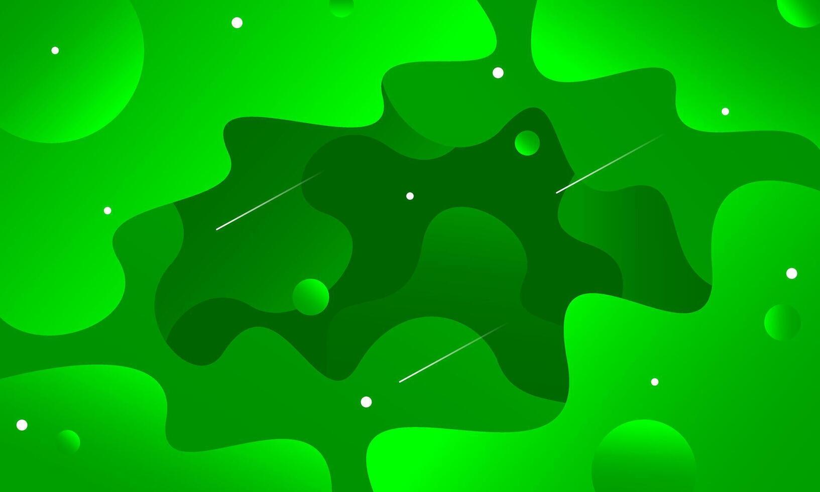 abstract green wave background vector